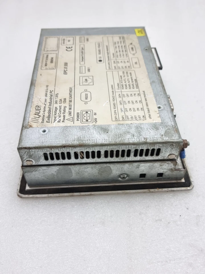 Lauer EPC X 550 Embedded Industrial Pc 24Vdc (Touch Working) For Parts or Repair